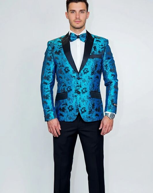 BLACKTIE AMSTERDAM Turquoise Wedding Tuxedo Blue Tuxedo - 3