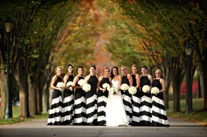 Black-and-White Bridesmaid Dresses