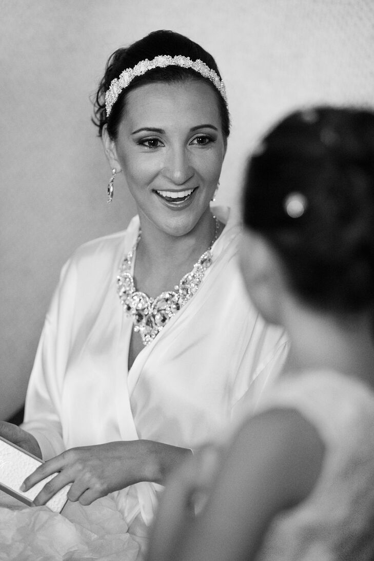 White Satin Bridal Robe