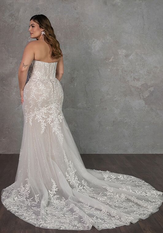 Essense of Australia D4341+ Column Wedding Dress - 2
