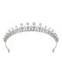 AW Bridal AW BRIDAL Crystal Tiara Crowns for Women - Sparkling Princess Tiara for Bride, Fashion Bridal Headband Hair Accessories for Wedding Birthday Prom Silver Silver Tiara - thumbnail - 3