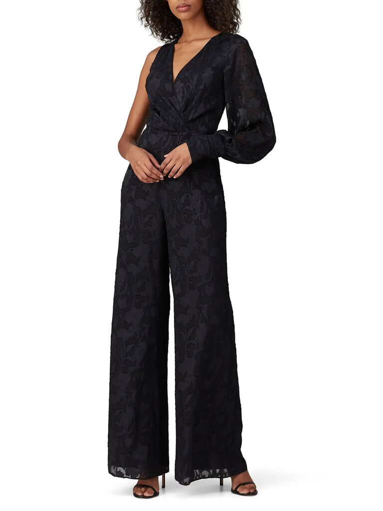 Alexis Berezzi black lace jumpsuit for black-tie attire dress alternative