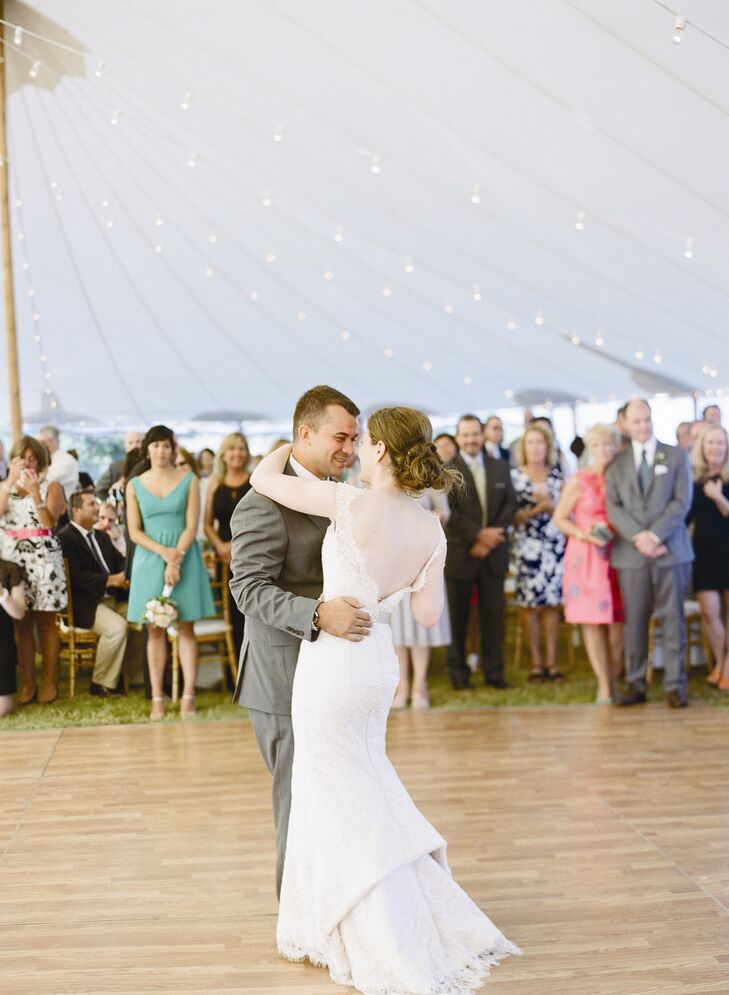 The couple chose I Can't Help Falling in Love from Elvis for their first dance together.