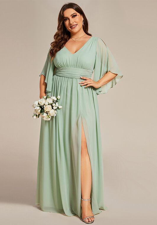 Ever-Pretty ES01886 V-Neck and Plunge Bridesmaid Dress - 3