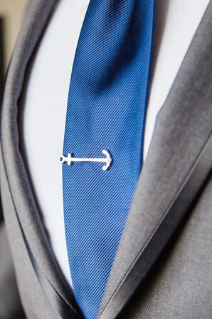 Silver Anchor Tie Clip