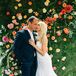 Blush Matthew Christopher Gown with Lace Overlay