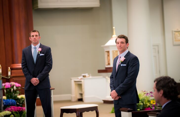 Groom Awaits His Bride at the Alter