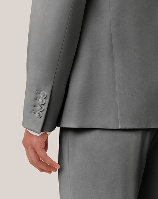 Birdy Grey Suits Taylor Suit Jacket in Gray Grey Tuxedo - 2