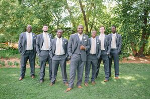 Gray Vera Wang Groomsmen Tuxedos