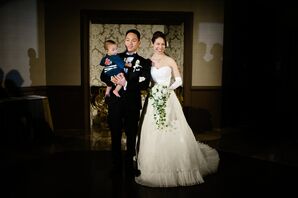 Bride, Groom and Son at Tokyo, Japan Wedding