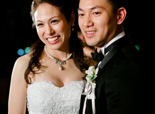 Jennifer Periman (30 and a kid’s television show host) and Michael Le (29 and a power plant operator) met at a wedding in Narita, Japan—Jennifer was t