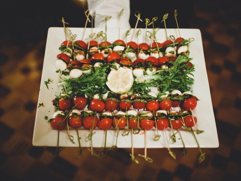 wedding menu caprese skewers