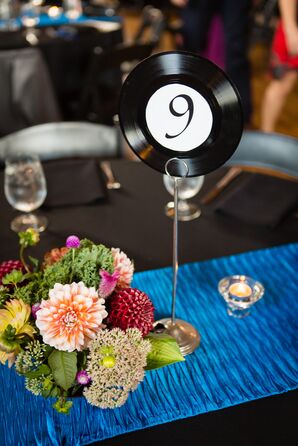 Vintage Record Music-Inspired Table Numbers