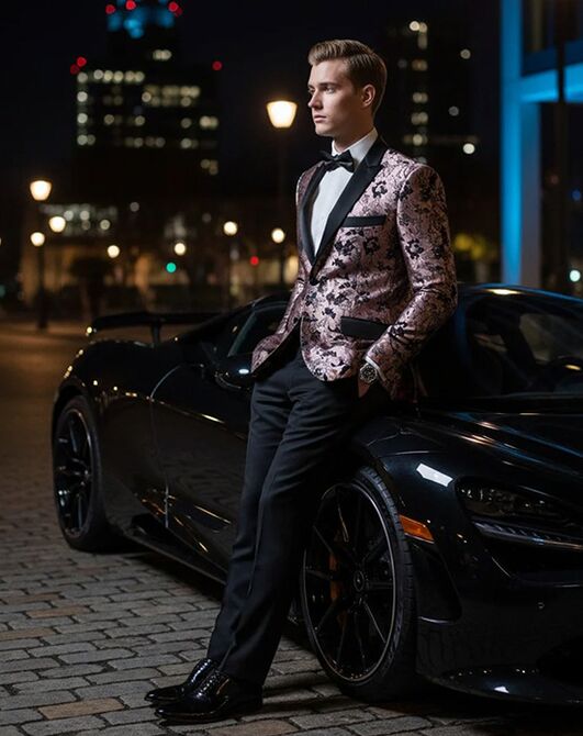 BLACKTIE AMSTERDAM Pink Wedding Tuxedo Pink Tuxedo - 3