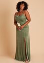 Birdy Grey Ash Dress in Velvet Dark Sage Bridesmaid Dress - thumbnail - 2