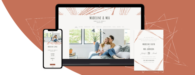 Elegant Industrial design shown on laptop, mobile and card