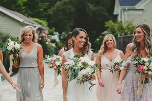 Mismatched Bridesmaid Gowns