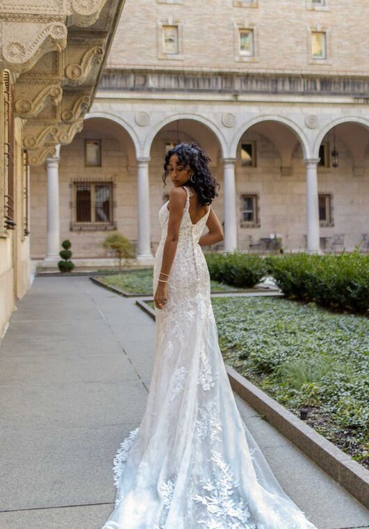 Essense of Australia D3695 Fit-and-Flare Wedding Dress - 2
