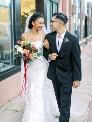 Bride and Groom at Urban Colorado Wedding