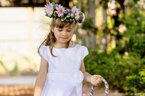 Purple Flower Crown for Flower Girl
