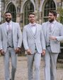 BLACKTIE SAVOY Light Grey Wedding Suit Grey Tuxedo - thumbnail - 4