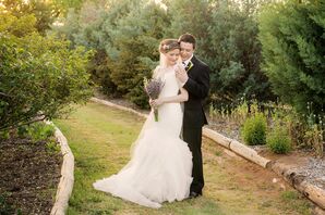 Lavender Bouquet for Bride in Texas Garden