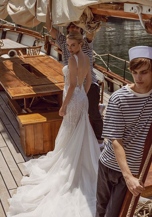 Amalfi Passion collection by Ricca Sposa Celia 24-013 Mermaid and Trumpet Wedding Dress - 3