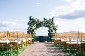 Wedding Ceremony Decor at the Mansion at Natirar in Peapack, New Jersey