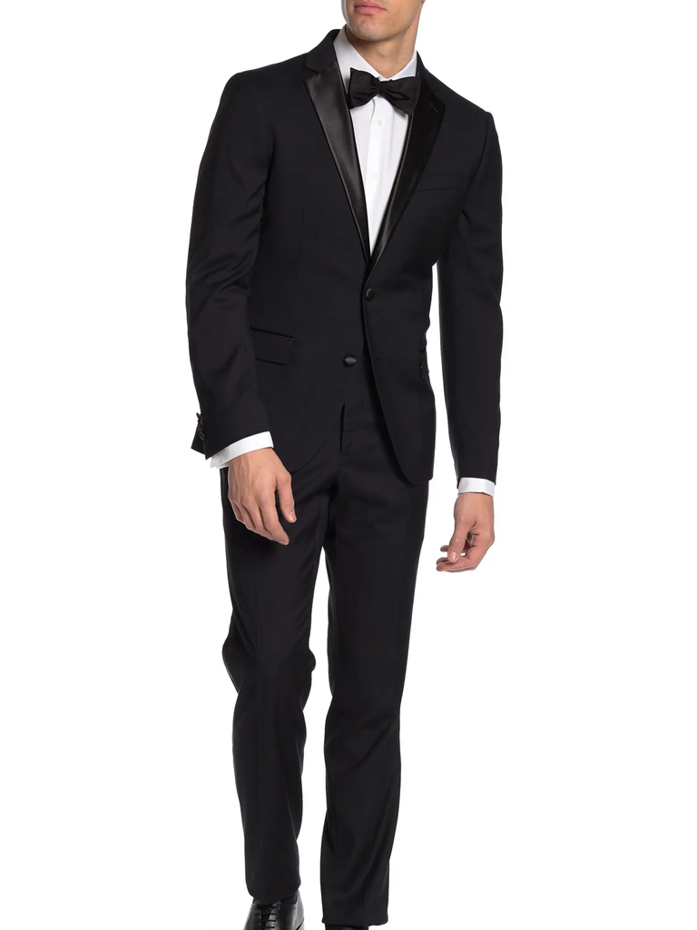 Affordable Slim Fit Satin Tux from Savile Row Co 