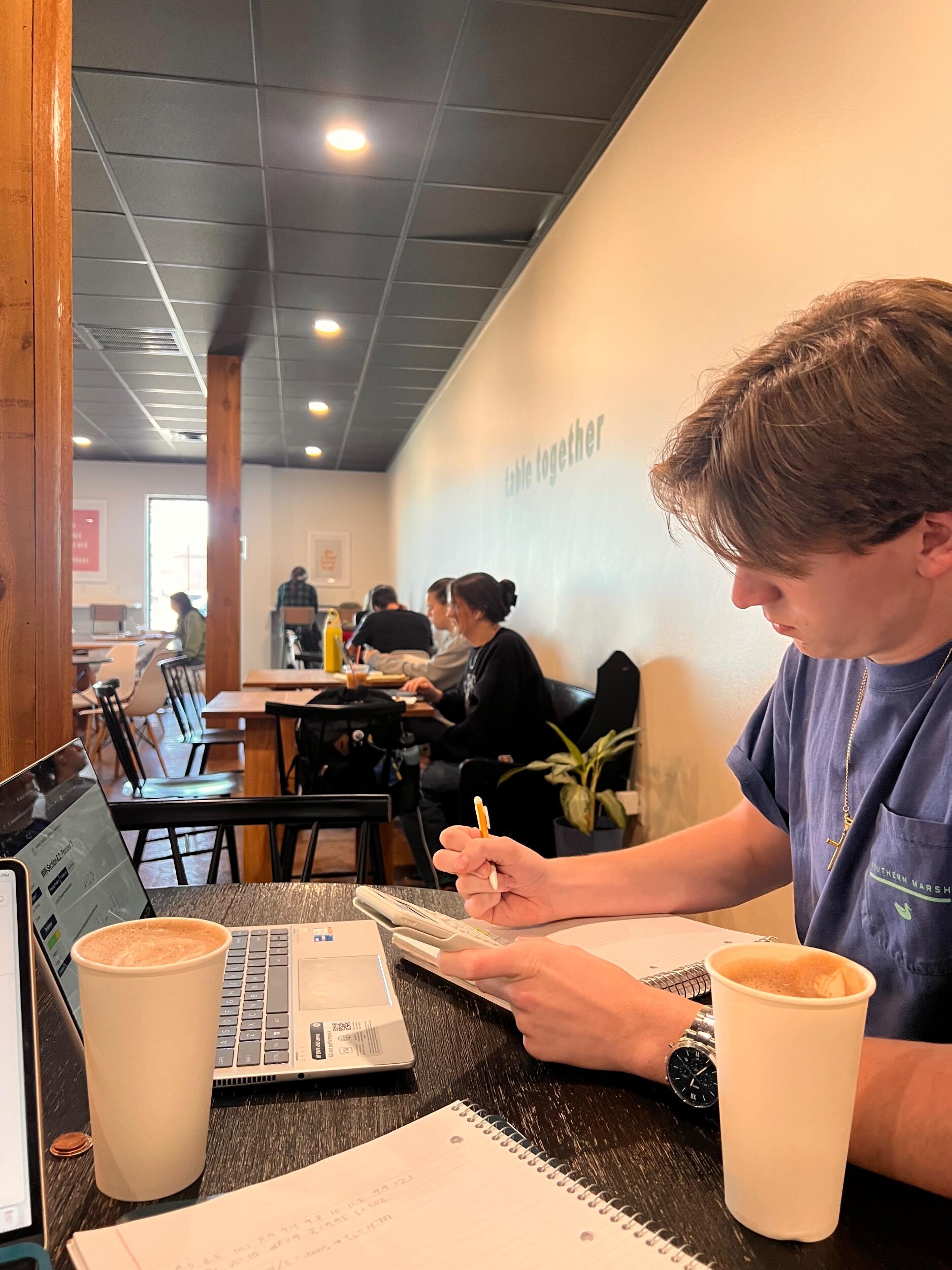 Lots of coffee shop study dates