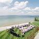 Arial View of Lakefront Estate Wedding