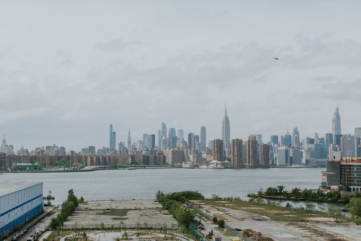 New York City Skyline and View From Wedding Venue