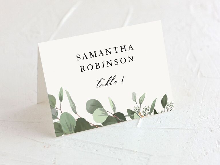 wedding place card rustic design