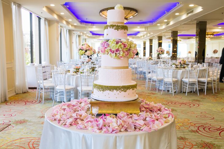 Flower Filled Five Tier Cake