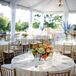 Tented Reception with Small Coral and Green Centerpieces