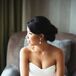 Elegant Low Updo and Pearl Drop Earrings
