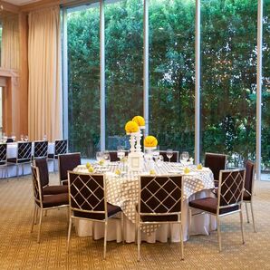 Yellow and White Reception Decor