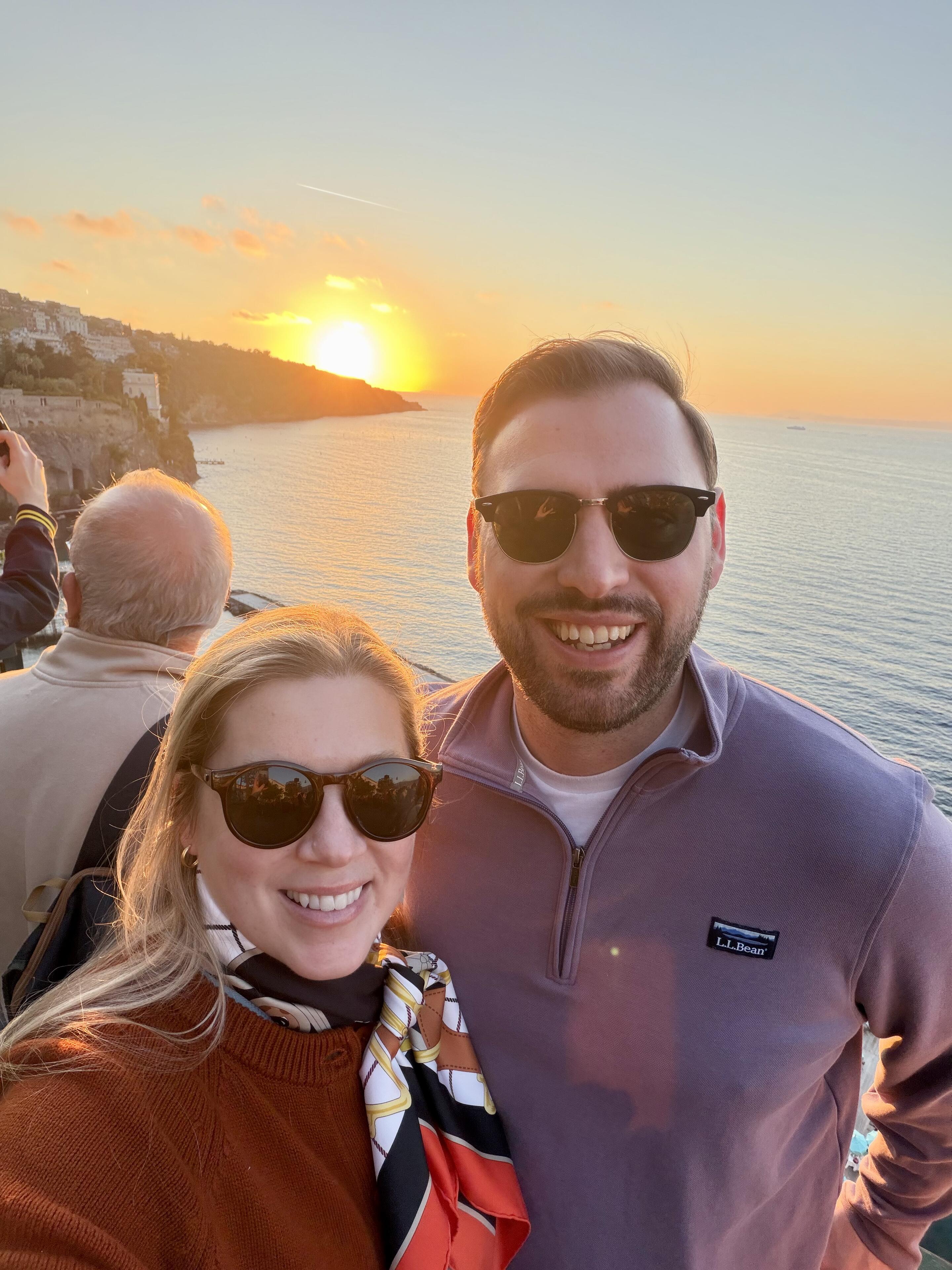 Ciao bella! Taking in a gorgeous sunset in Sorrento, Italy! 