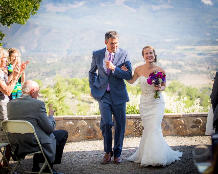 Jenny and Dave Recessional at Azura Cellars