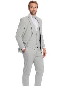 BLACKTIE METRO Light Grey Wedding Suit Grey Tuxedo