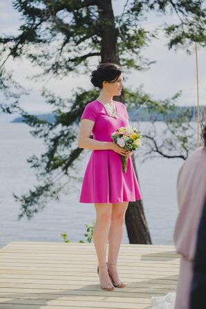 Bright Pink Bridesmaid Dress