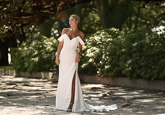 Essense of Australia D3864 Column Wedding Dress - 3