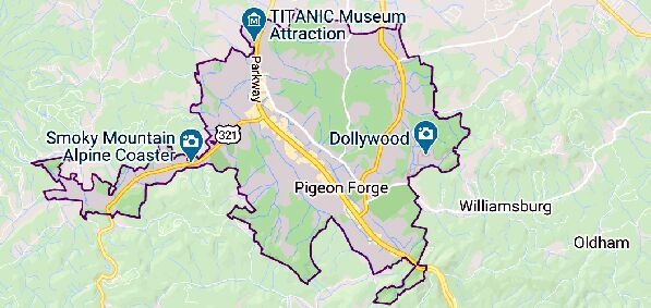 Picture of Pigeon Forge Map