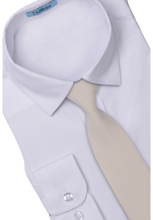 Little Tuxedos "Mason" Kids Tan Suit (5-Piece Set) Flower Girl Dress and Ring Bearer Outfit - 4