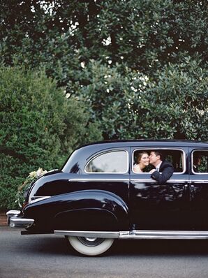 Vintage Black Wedding Car