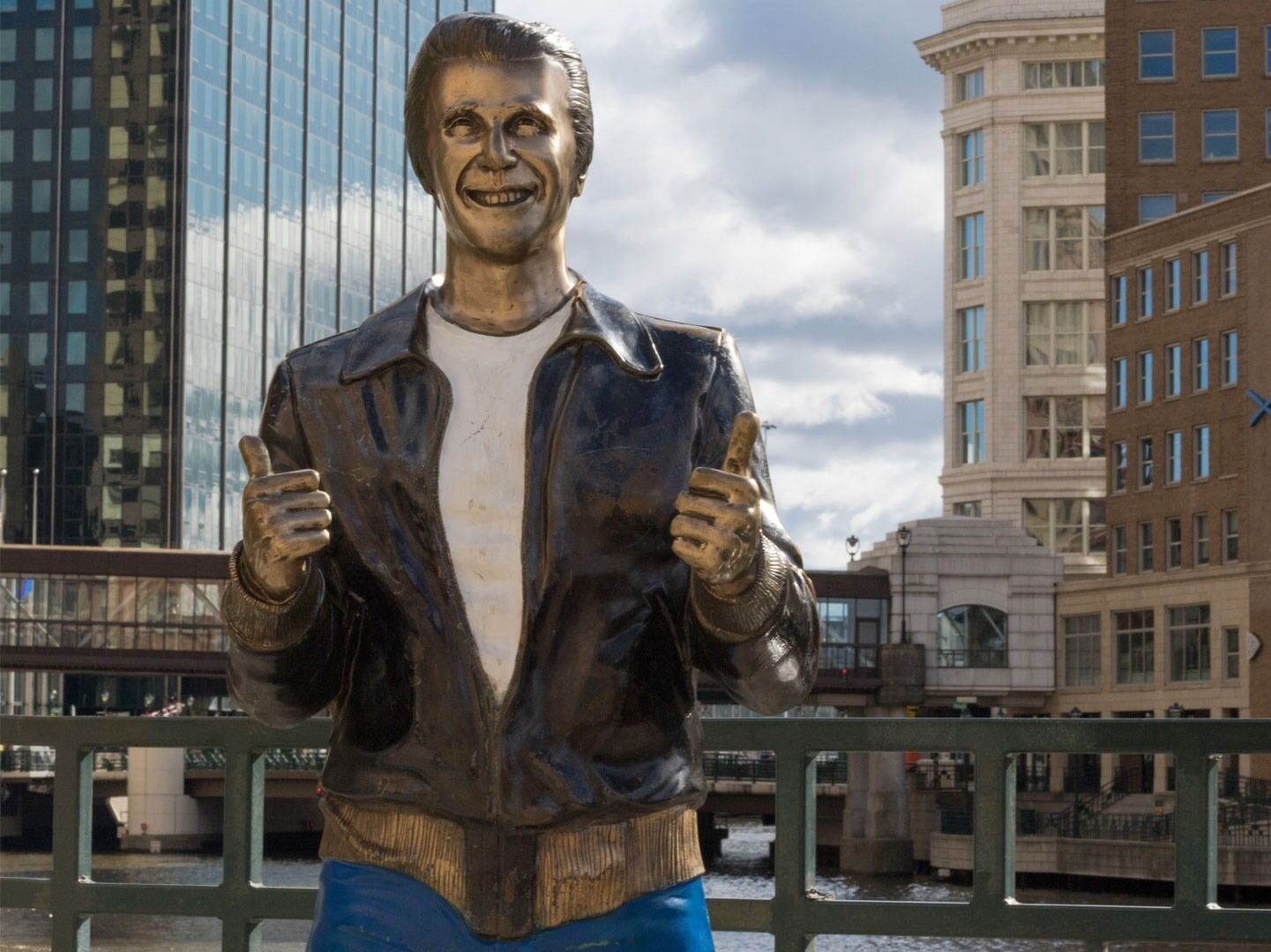 Picture of Bronze Fonz by Gerald P. Sawyer