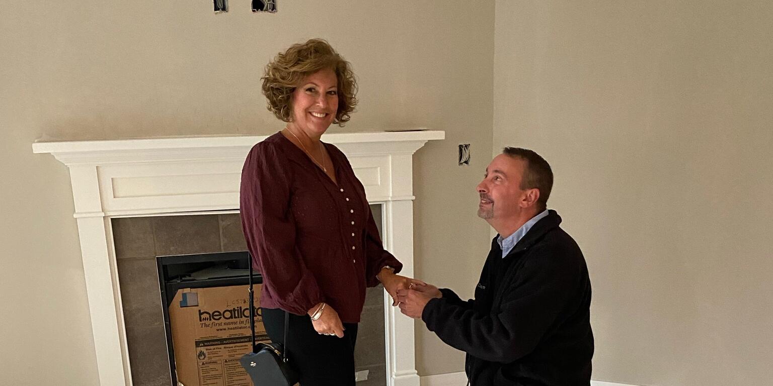 Picture of Kathy said yes!!!