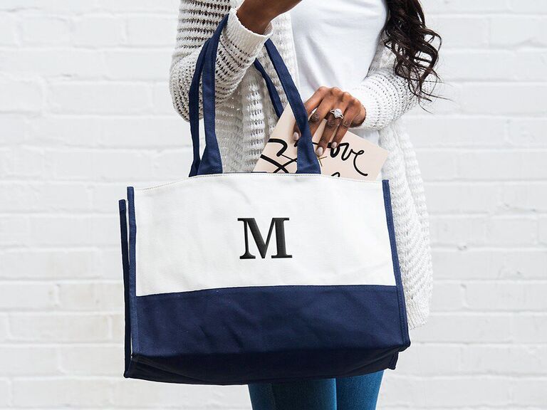 The Knot Shop personalized tote bachelorette gift for bride