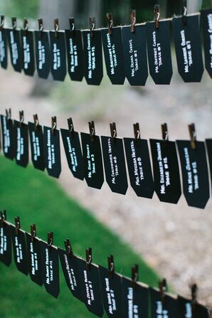 Clothespin Escort Cards