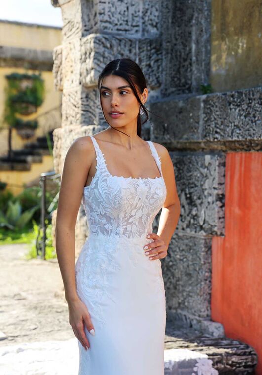 Stella York 7715 Column Wedding Dress - 2